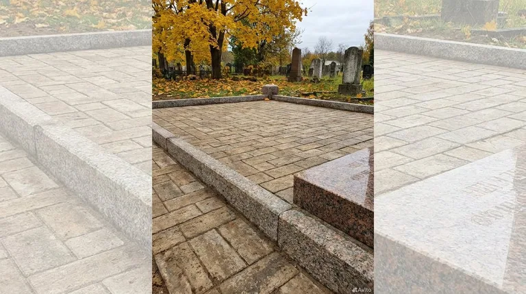 Выполненная работа: семейный участок с брусчаткой и оградой, ПМ009 в Магнитогорске