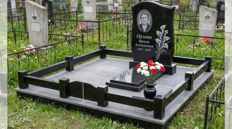 Памятник с гравировкой калл — выполненная работа «Орлова» в Магнитогорске