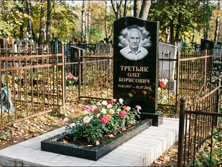 Гравировка портрета на чёрном граните — выполненная работа 23 в Магнитогорске