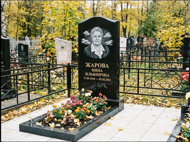 Гравировка портрета на чёрном граните — выполненная работа 2 в Магнитогорске