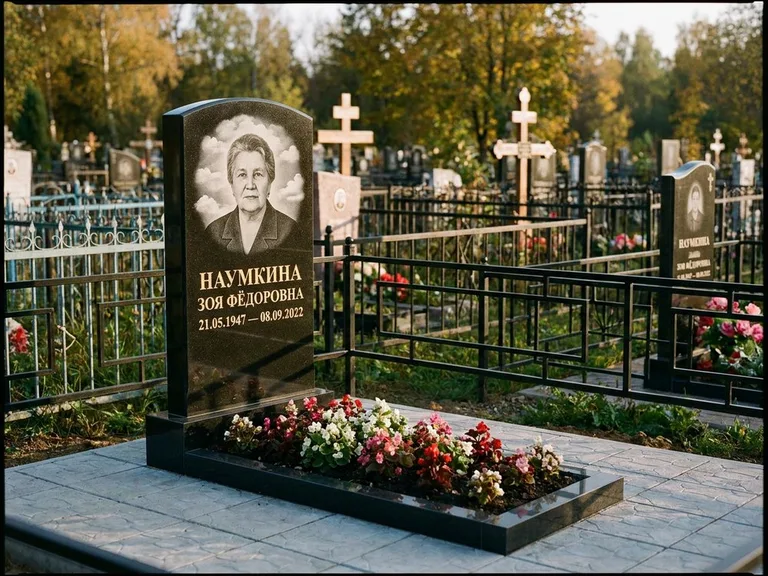 Гравировка портрета на чёрном граните — выполненная работа 30 в Магнитогорске