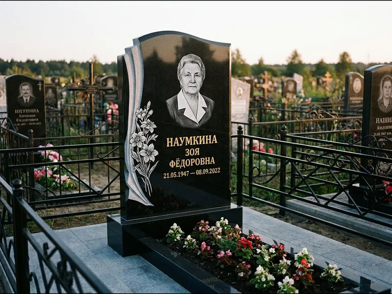 Гравировка портрета на чёрном граните — выполненная работа 6 в Магнитогорске