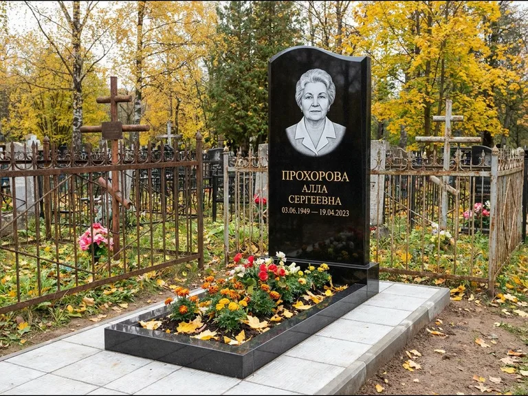 Гравировка портрета на чёрном граните — выполненная работа 8 в Магнитогорске