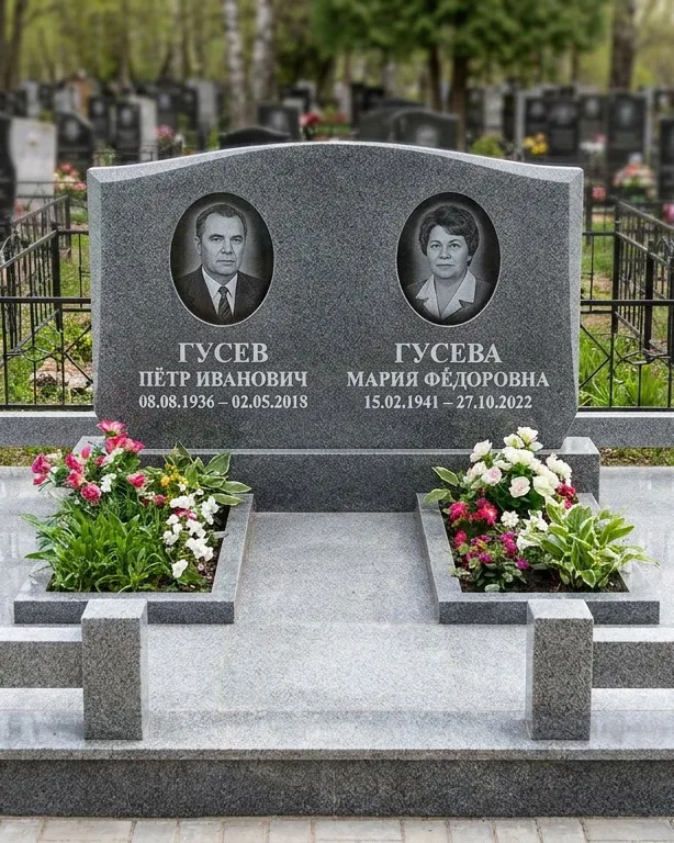 Памятник под ключ из белого мрамора в Магнитогорске
