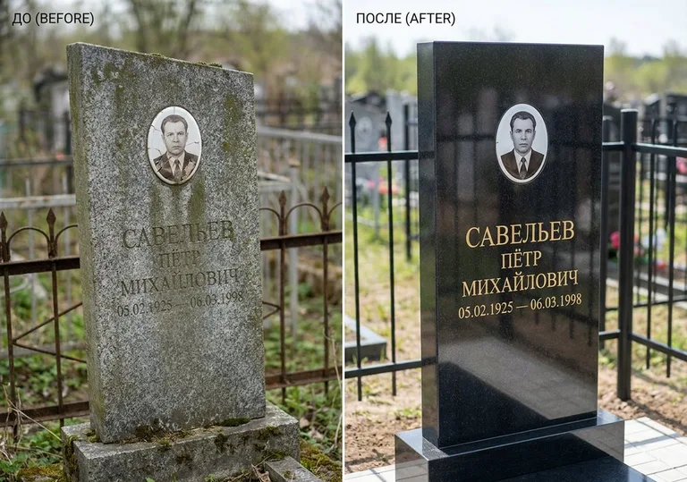 Комплексная реставрация старого памятника: до и после в Магнитогорске