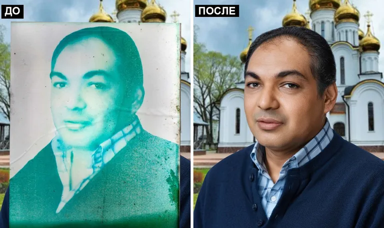 Ретушь фото на памятник — цветокоррекция и колоризация: до и после в Магнитогорске