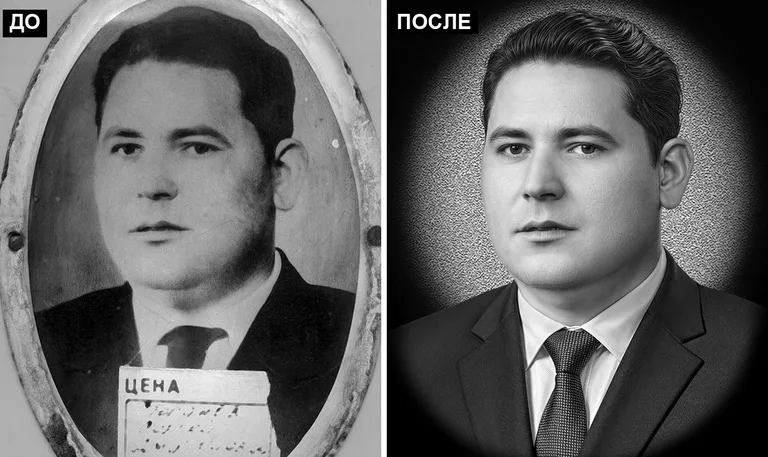 Ретушь фото на памятник — реставрация фотографии: до и после в Магнитогорске