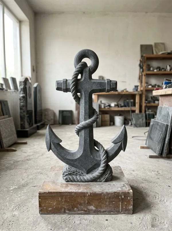 Якорь — скульптура на памятник, гранит, высота 50 см