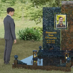 Памятник комбинированный светский вертикальный - П073