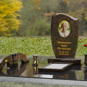 Гранитный памятник для одного с мемориалом - П156