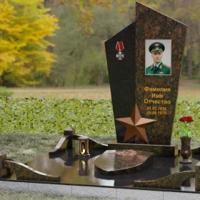 Вертикальный комбинированный светский памятник - П196