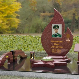 Гранитный вертикальный памятник без креста - П199
