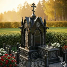 Элитный православный памятник-склеп - ПН519