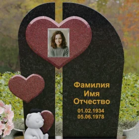 Светский комбинированный вертикальный памятник - П240