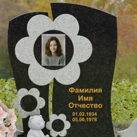 Комбинированный светский вертикальный памятник - П241