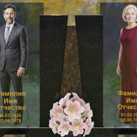 Светский комбинированный горизонтальный памятник - П243