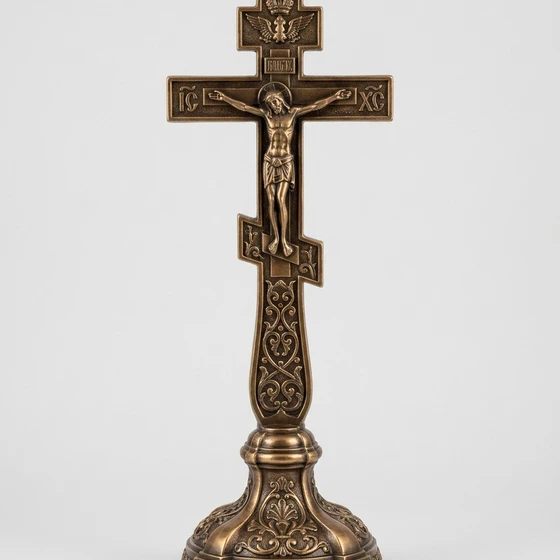 Литой крест на подставке — КРЛ001