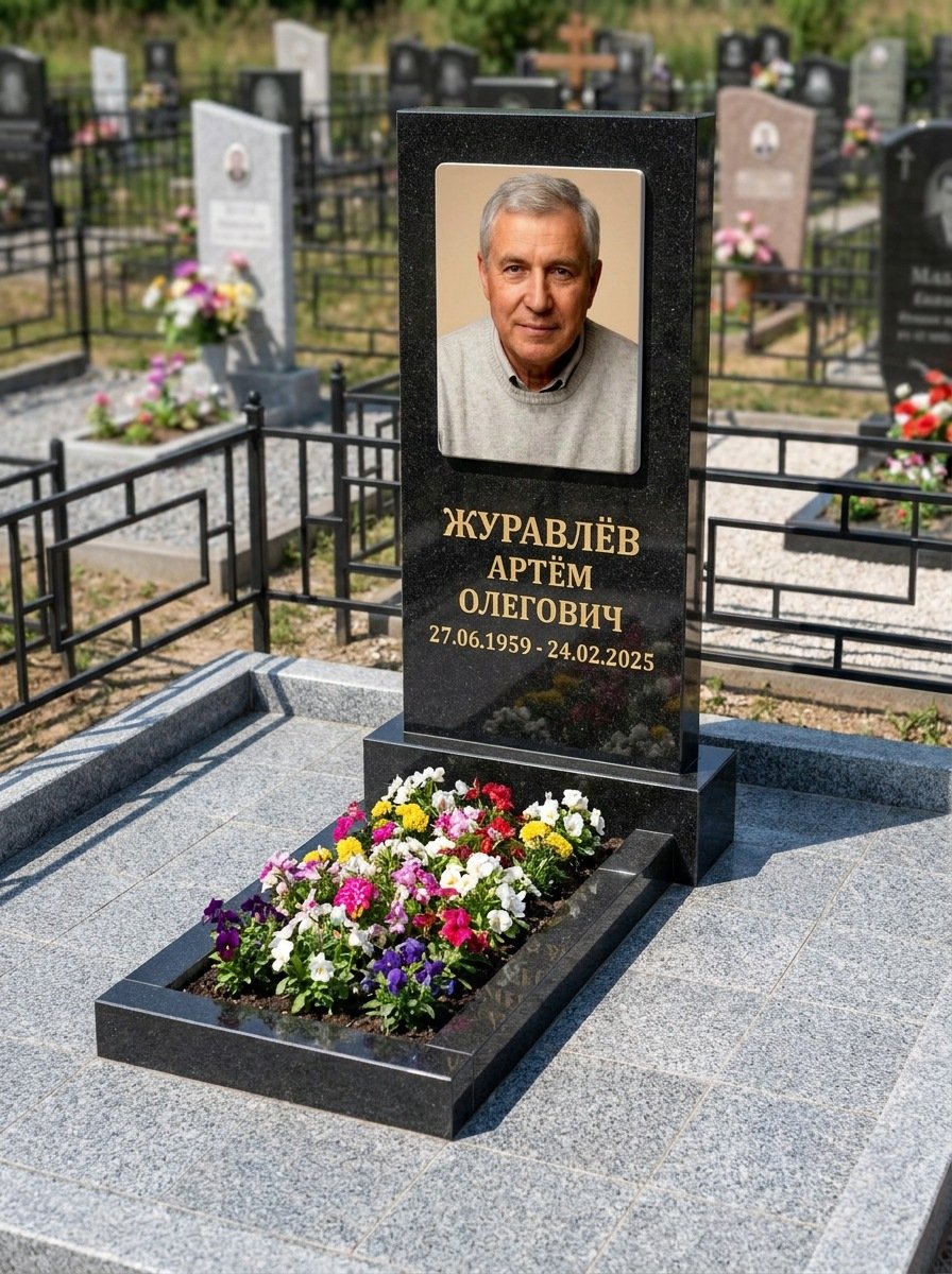 Портрет на памятнике в Магнитогорске — Выцветшее фото восстановили — керамогранит 180×240 мм