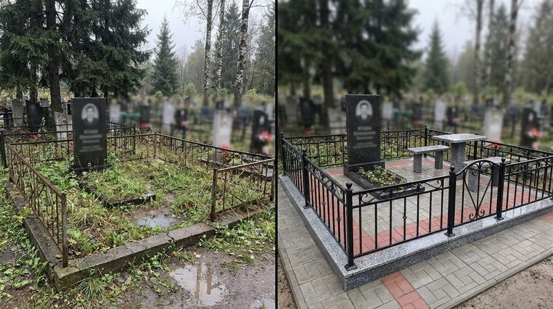 Благоустройство могилы в Магнитогорске — пример 2