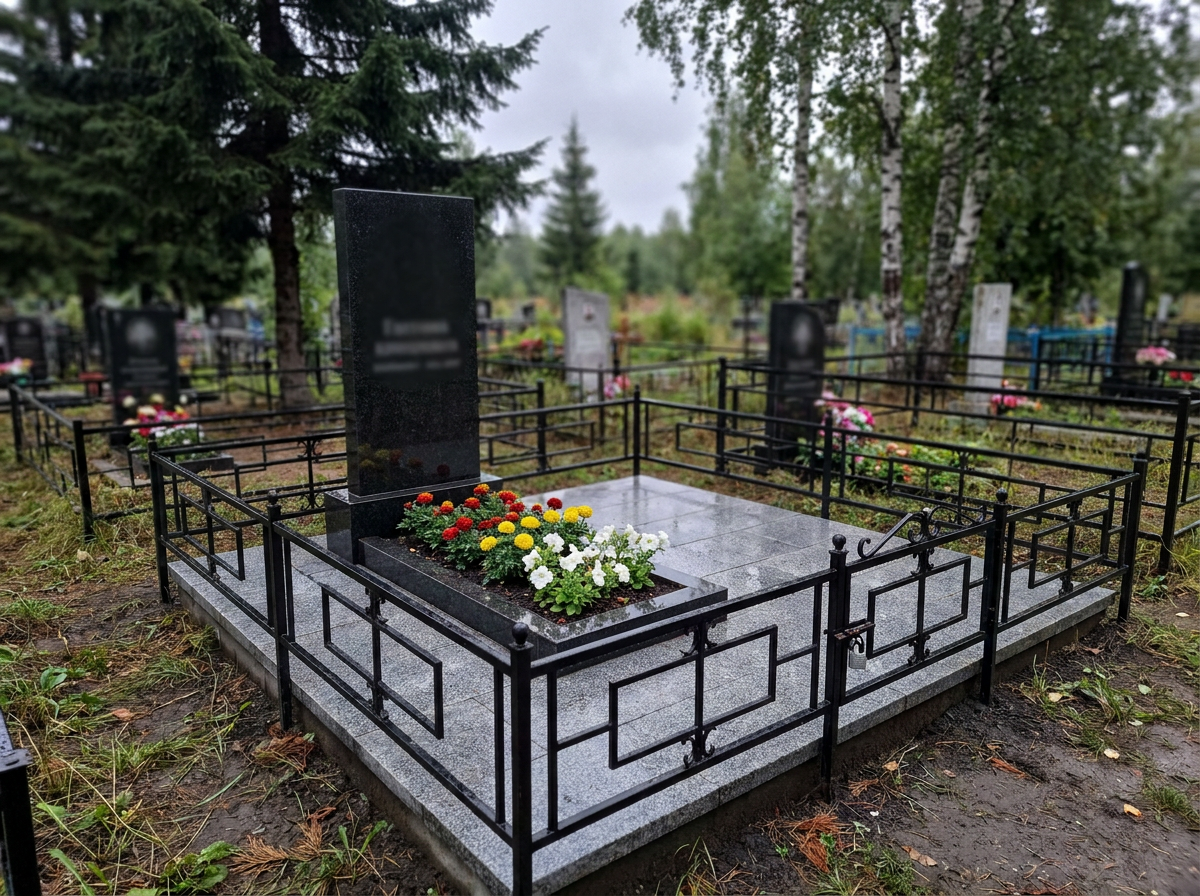 Уборка могилы в Магнитогорске — пример 3