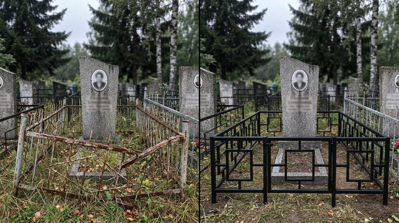 Установка ограды в Магнитогорске — пример 1