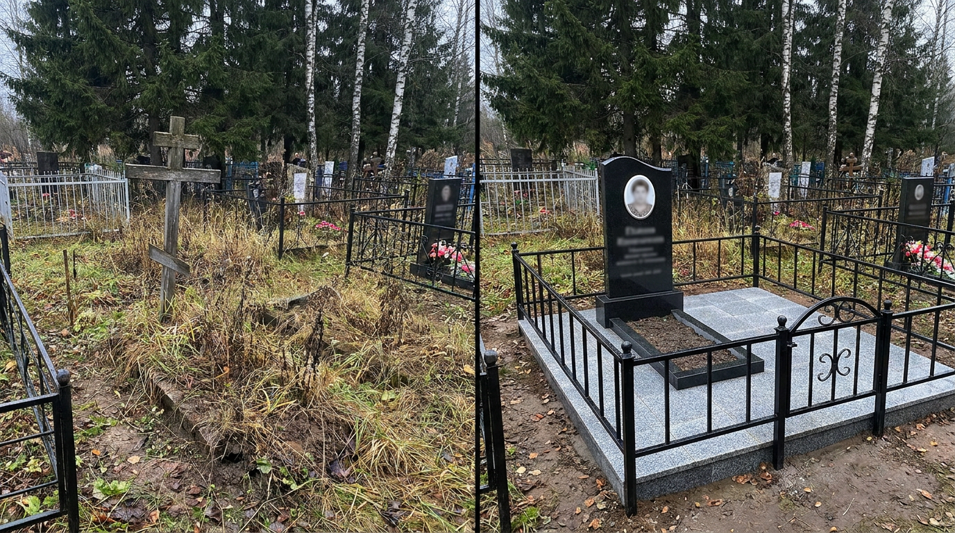 Установка памятника в Магнитогорске — пример 1