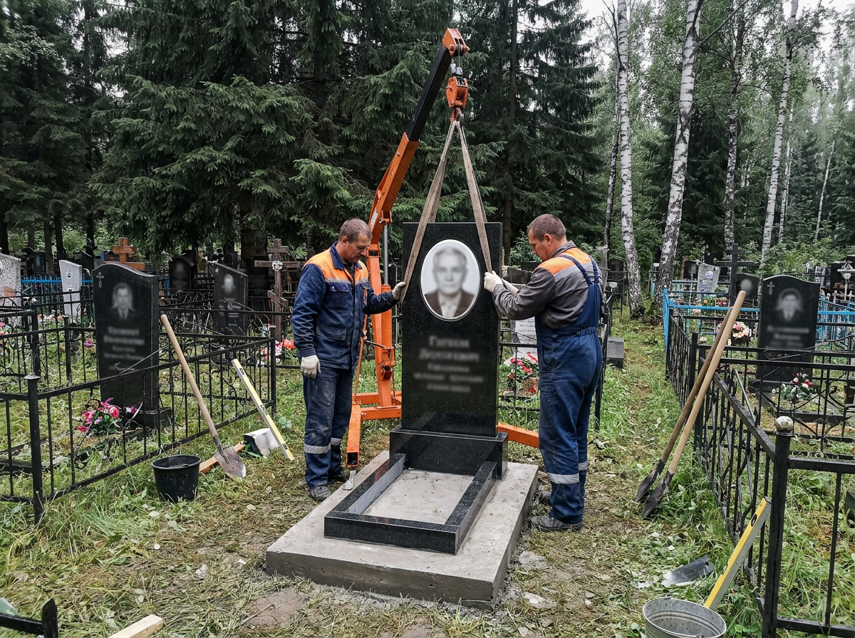 Установка памятника в Магнитогорске — пример 3